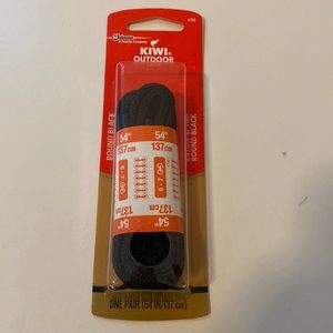 Kiwi Round Black Outdoor Laces (54 inches)